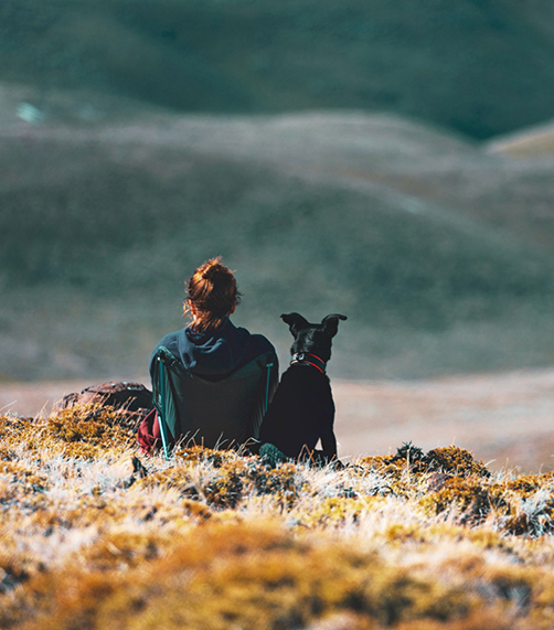 woman and dog after esa, emotional support animal, evaluations